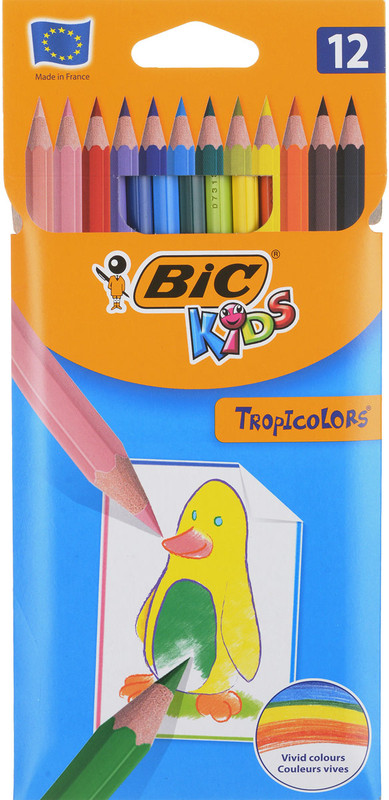 Карандаши цветные Bic Tropicolors 12 цветов