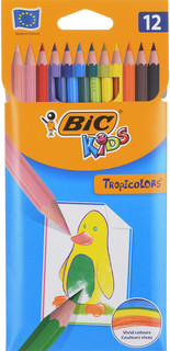 Карандаши цветные Bic Tropicolors 12 цветов