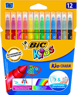 Фломастеры смываемые 12 цветов 'Kid Couleur'