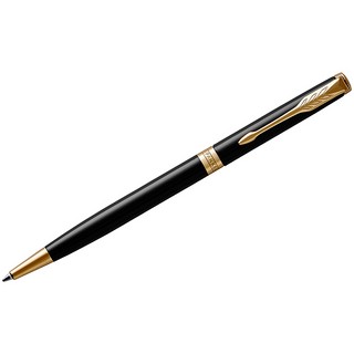 Ручка шариковая 'Sonnet Black Lacquer GT Slim' черная, 1.0мм, поворот., подарочная упаковка
