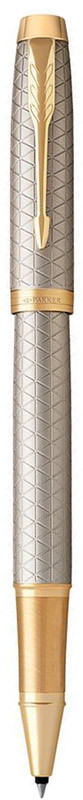 Parker Ручка-роллер IM Premium Warm Silver GT, цвет серо-бежевый