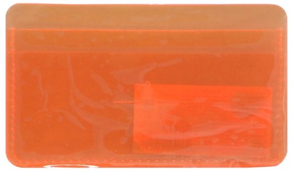 Обложка для карточек 10.5х7 см 'Neon' оранжевый (ICH004)