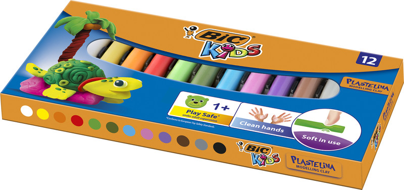 Пластилин BIC Kids Коробка 12 цветов