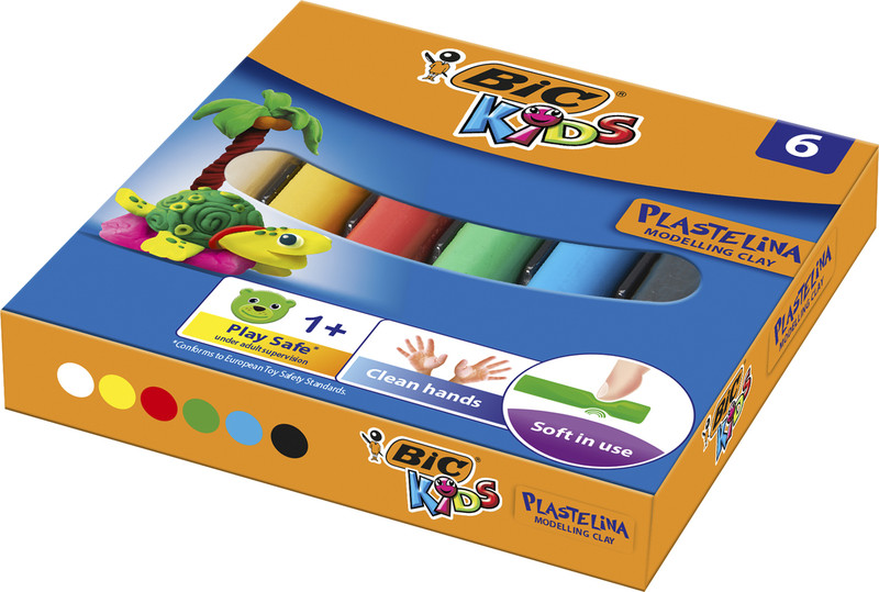 Пластилин BIC Kids Коробка 6 цветов
