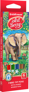 Фломастеры 'ArtBerry. Easy Washable', 6 цветов ErichKrause