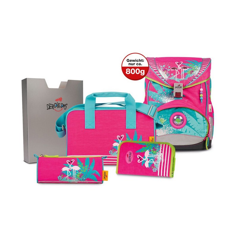 Ранец с наполнением DerDieDas Ergoflex Фламинго