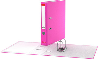 Папка–регистратор ErichKrause Neon, с арочным механизмом, А4, 50 мм, розовый