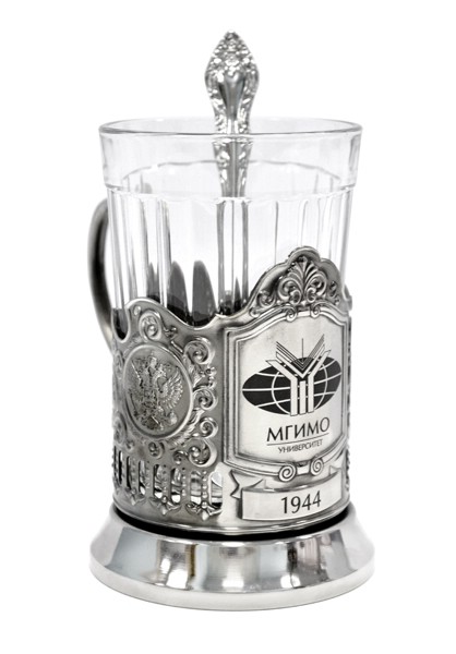 Подстаканник с гравировкой логотипа МГИМО