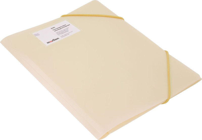 Папка на резинке Бюрократ Gems А4 цвет кремовый жемчуг