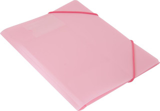 Папка на резинке Бюрократ Gems А4 цвет светло-розовый 2