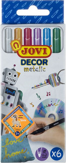Маркеры перманентные Jovi, 1606M, металлик, 6 цветов 1