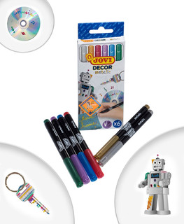 Маркеры перманентные Jovi, 1606M, металлик, 6 цветов 2