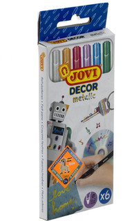 Маркеры перманентные Jovi, 1606M, металлик, 6 цветов 3