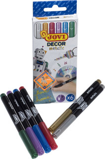 Маркеры перманентные Jovi, 1606M, металлик, 6 цветов 4