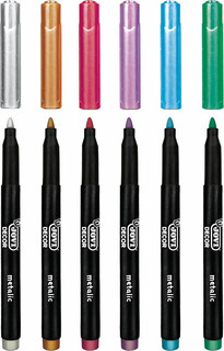 Маркеры перманентные Jovi, 1606M, металлик, 6 цветов 6