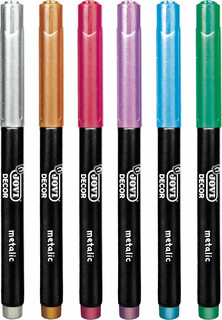 Маркеры перманентные Jovi, 1606M, металлик, 6 цветов 7