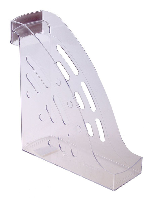 Лоток для бумаг вертикальный 'Торнадо' прозрачный