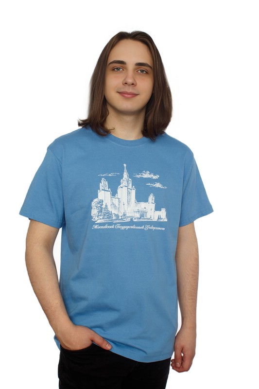 Футболка с видом главного здания МГУ имени М.В. Ломоносова