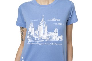 Футболка с видом главного здания МГУ имени М.В. Ломоносова 2