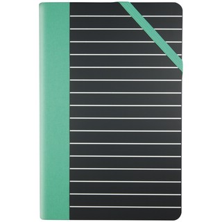 Ежедневник 'Stripes' недатированный A5, 104 л, пластик, бирюзоввый/черный 1