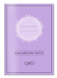 Блокнот с цветными страницами (лаванда, мягкая обложка, линовка, на скобе) 1