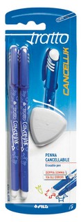 Набор Tratto Cancellik 'Пиши-стирай' (2 шариковые ручки + ластик) синий 1
