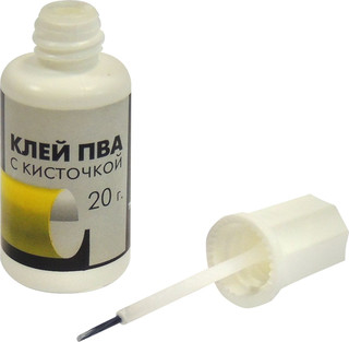 Клей ПВА Гамма канцелярский с кисточкой, 20 г 3