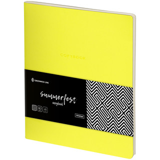 Тетрадь 'Лайт. Summerfest', А5, 48 листов, клетка, желтый нео...