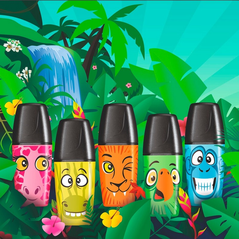 Текстовыделитель STABILO BOSS MINI Funnimals цвет оранжевый - купить ...