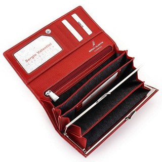 Кошелек женский кожаный Sergio Valentini СВ 8084-035, красный 2