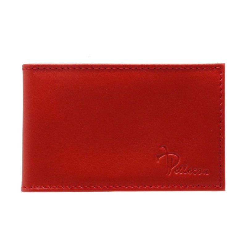 Визитница Pellecon карманная, кожа, красный, 102-713-5