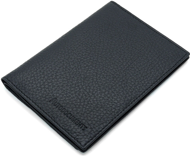 Обложка для автодокументов Pellecon, кожа, черный, 102-705-1
