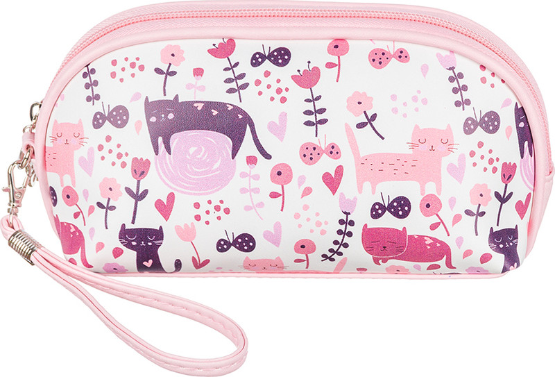 Косметичка 21х9х8 см EL Casa Кошки овал с ручкой петлей