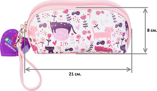 Косметичка 21х9х8 см EL Casa Кошки овал с ручкой петлей 3