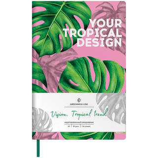 Ежедневник Vision. Tropicaltrend недатированный А5, 136 листов 1