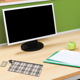 Папка-конверт на молнии 'Checked' мини (255х130 мм) ткань, в клетку 5