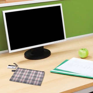 Папка-конверт на молнии 'Checked', А5, 238х180 мм, ткань, в клетку 5