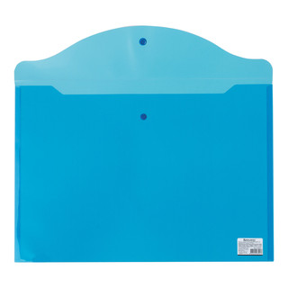 Папка-конверт с кнопкой А3 (310х430 мм) прозрачная, синяя, 0.18 мм (арт.224034) 3