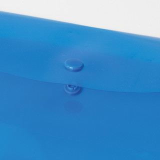 Папка-конверт с кнопкой А3 (310х430 мм) прозрачная, синяя, 0.18 мм (арт.224034) 4