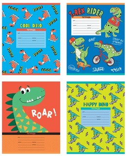 Тетрадь школьная А5 скоба 12 листов, клетка. Обложка в ассортименте 2