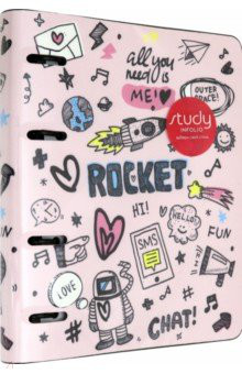 Тетрадь 120 листов в клетку, кольцевой механизм 