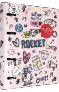 Тетрадь 120 листов в клетку, кольцевой механизм 