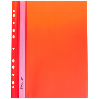 Папка-скоросшиватель пластиковая, А4, красная Berlingo, цвет красный