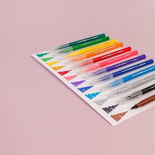 Фломастеры-кисточки 12 цветов EasyColor в пластиковом пенале 3