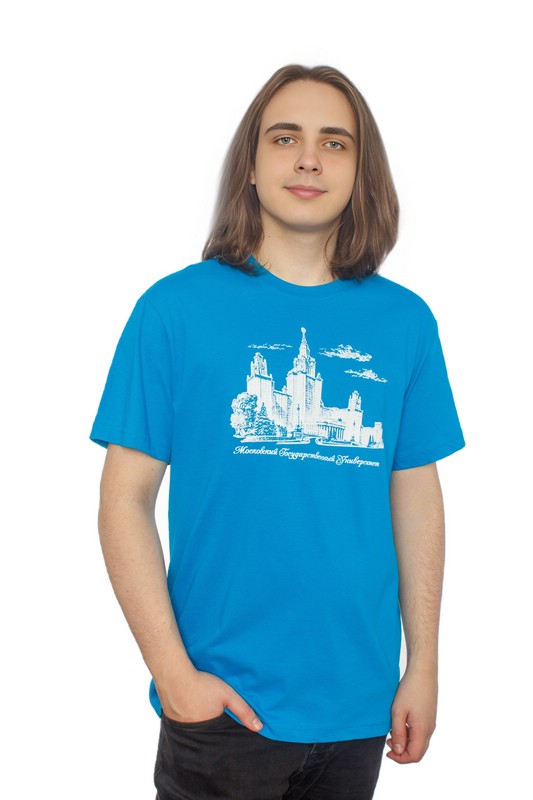 Футболка с видом главного здания МГУ имени М.В. Ломоносова