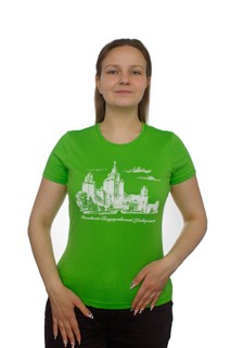 Футболка с видом главного здания МГУ имени М.В. Ломоносова