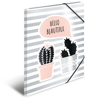 Папка на резинке А4, с фольгой, "Кактус" Herma