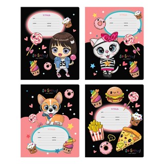 Тетрадь 12 листов, клетка 'Глазастики' в ассортименте. Цена за 1 шт. 1