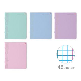 Тетрадь 'ZEFIR COLORS', A5, 48 л, клетка, обложка в ассортиме...