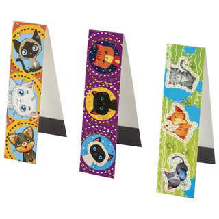 Закладки магнитные для книг 'Кошечки' (6 штук) 2